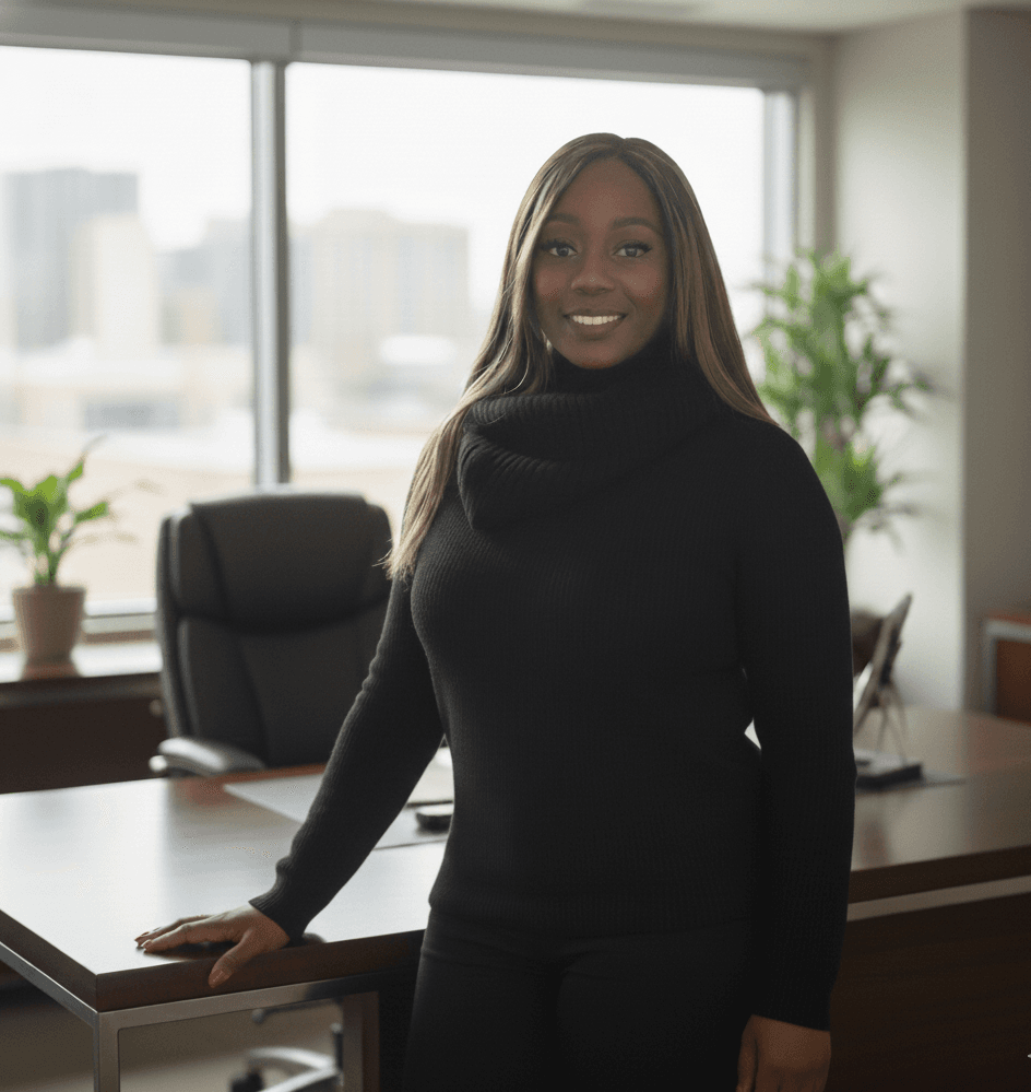 Sadie Thornton standing at desk